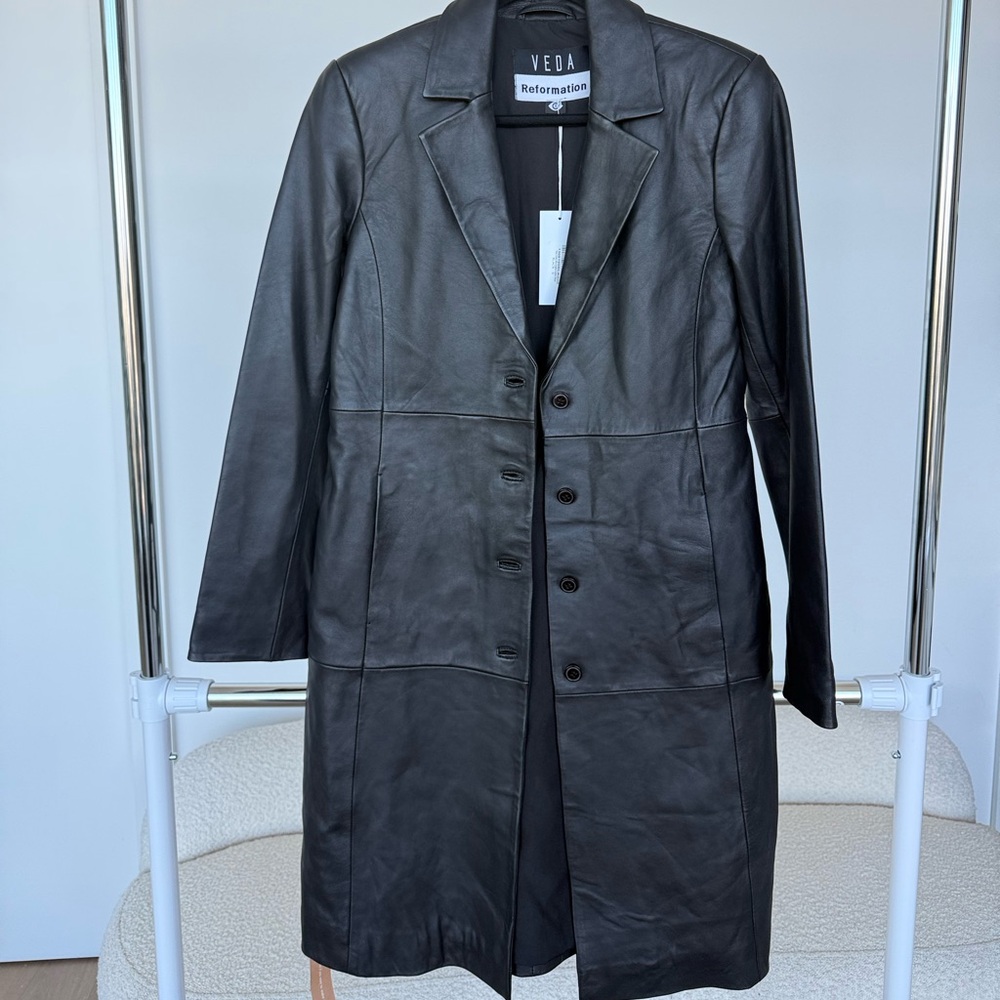 Reformation Black Leather Jacket